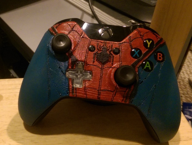 Spiderman themed Xbox One controller faceplate