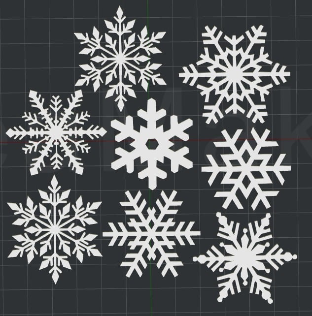 Christmas Snowflakes!! 2D Wall Art