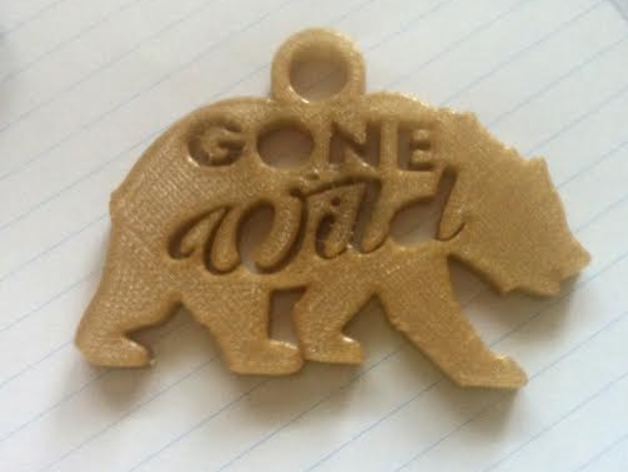 Gone Wild Bear keychain
