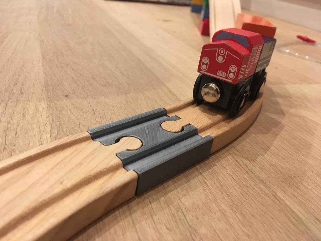 Wooden train track : Mini straight track Female Female (Brio / Ikea ...)