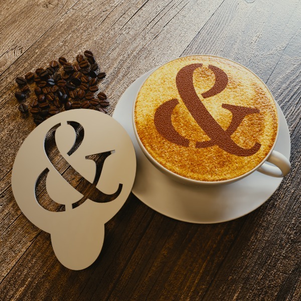 Ampersand Coffee Stencil