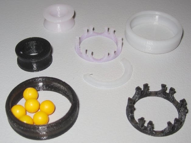 Simplified Caged Ball Bearing