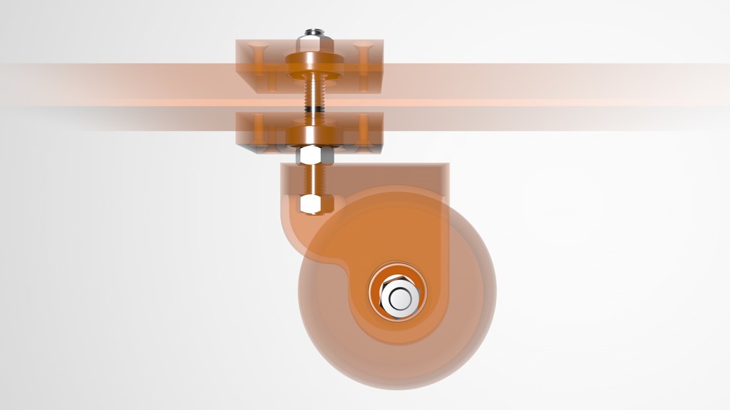 Swivel castor wheels with 608 (skateboard) bearings