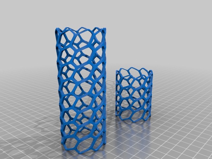 Planar and cilindrical mesh 3d pattern