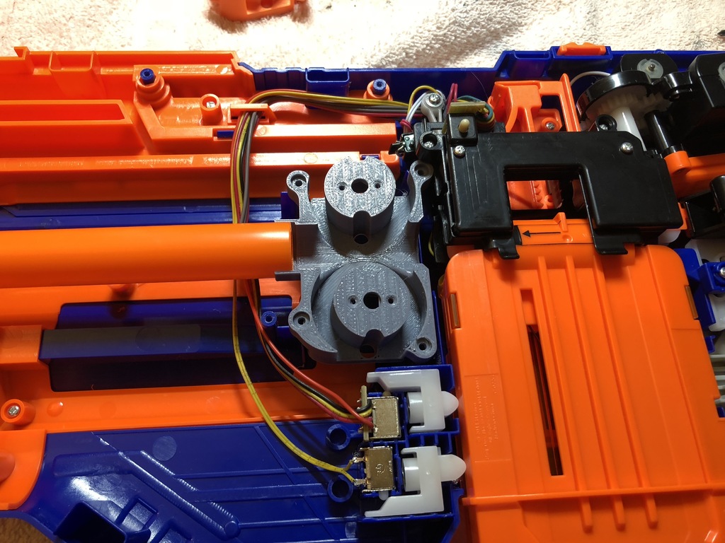 ROYAL MK2 - PROTOTYPE Canted Flywheel Cage for Nerf INFINUS (UPDATED 7.28.18)