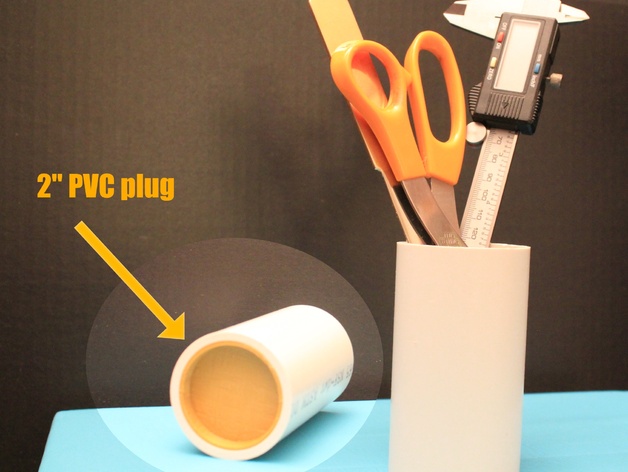 2" PVC plug for vertical storage