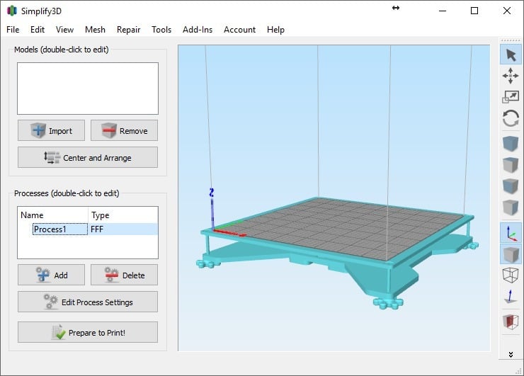 TEVO Bed profiles for Simplify 3D