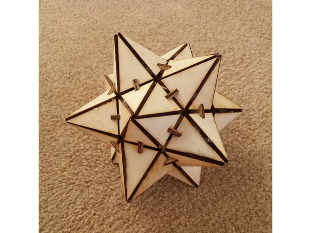 Small Stellated Dodecahedron - Laser Cut