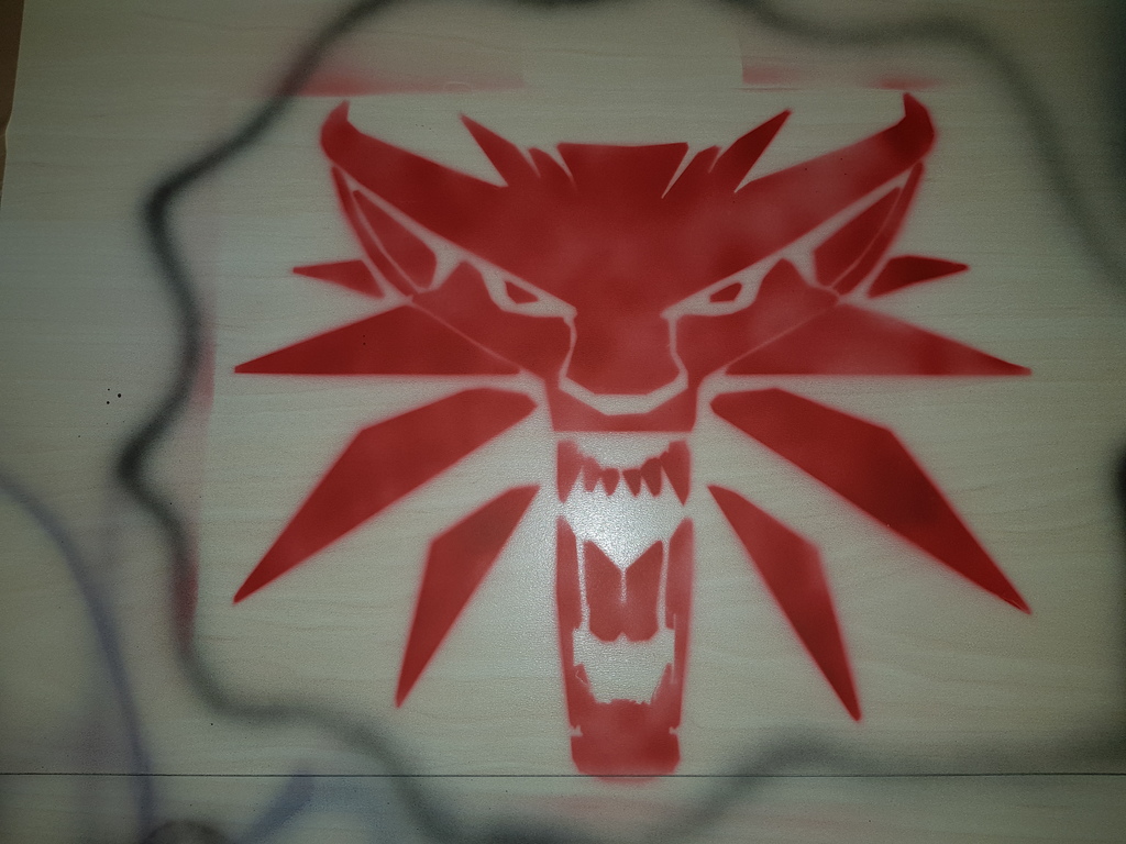 The Witcher Wolf Airbrush Stencil