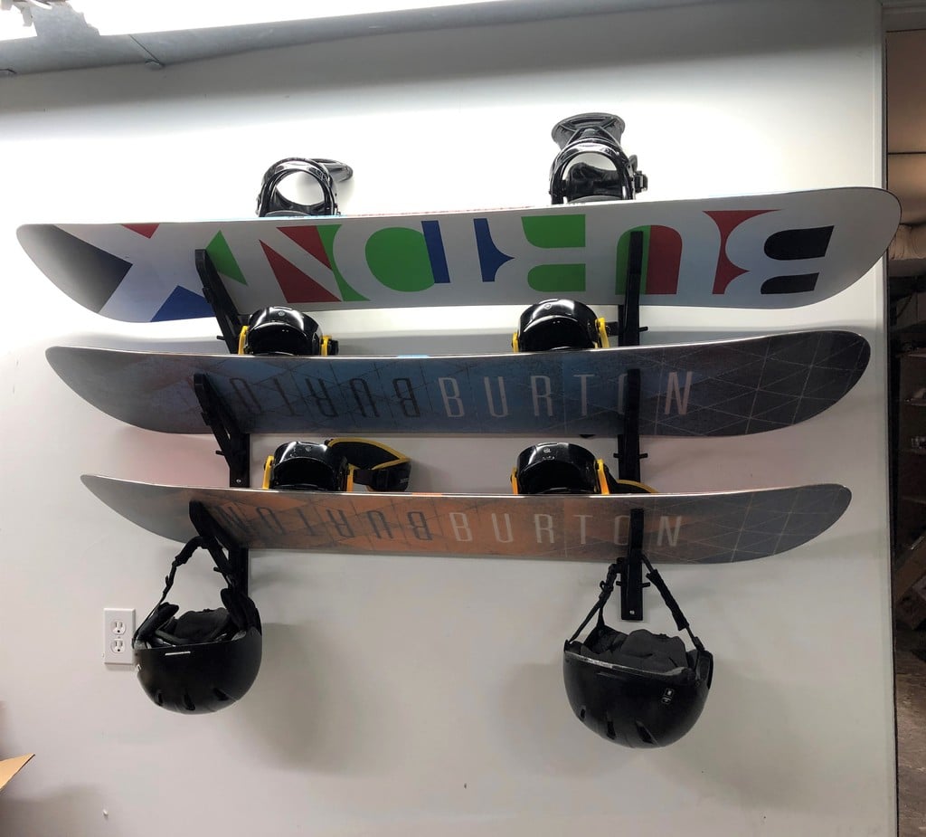 Snowboard Mount with Glove and Helmet Holders