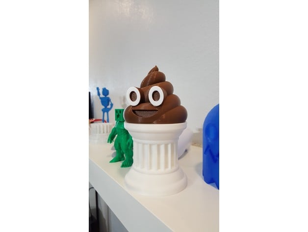 Poop Emoji Trophy With Eye Rings
