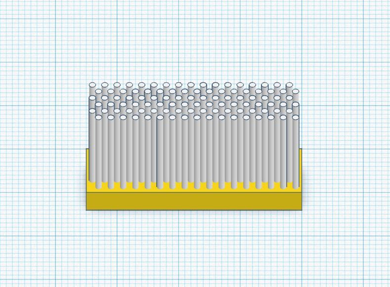 35 x 10 mm Rectangular Toothbrush Head, 4mm Thickness