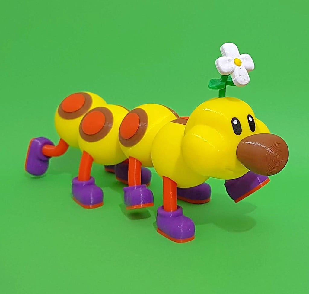Wiggler from Mario games - multi-color