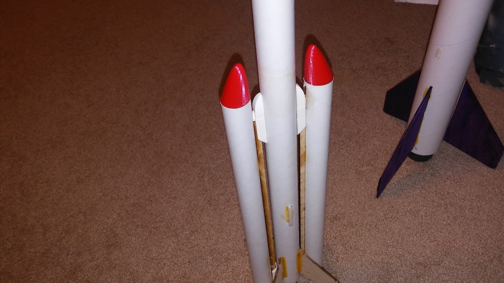 Ariane 5 style nosecones for apogee booster rocket kit.