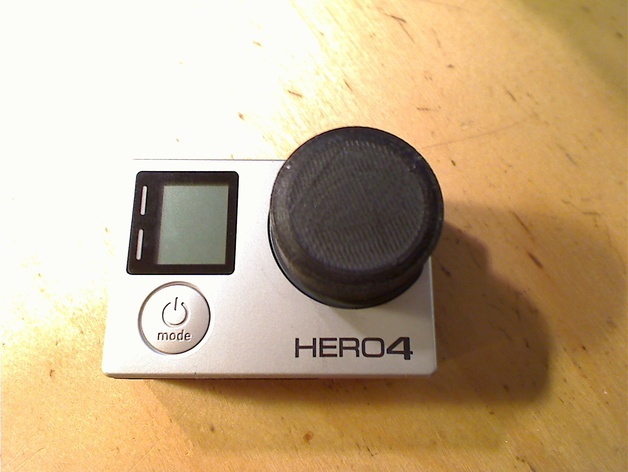Simple gopro hero 4 front cap / lens cap