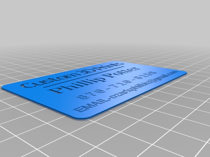 My 3D printing buisiness card