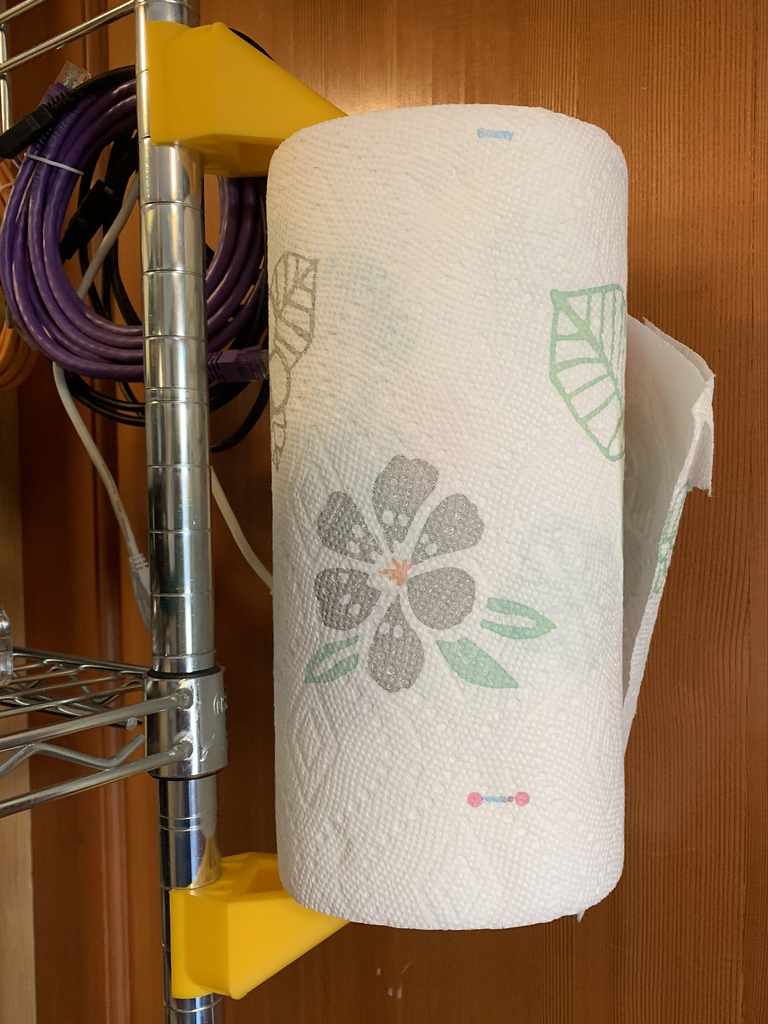 Paper Towel Roll holder for wire shelf 