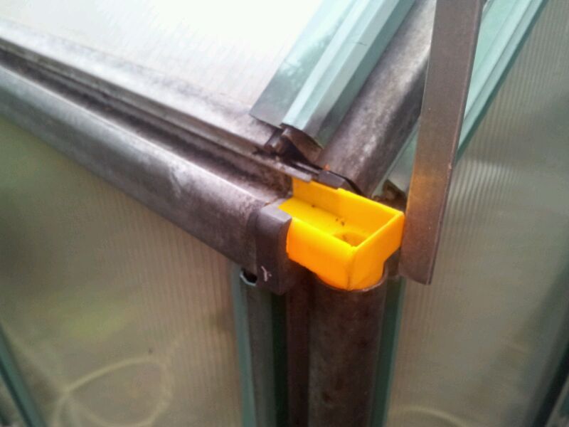Green house rainwater gutter adapter/replacement