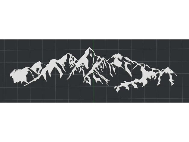 Mountain Scene 2d Wall Art By Dtm2477 Thingiverse