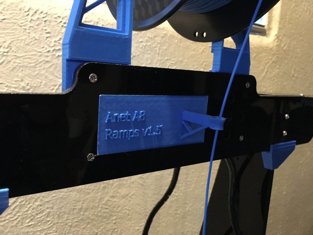 Anet A8 LCD filler with filament guide