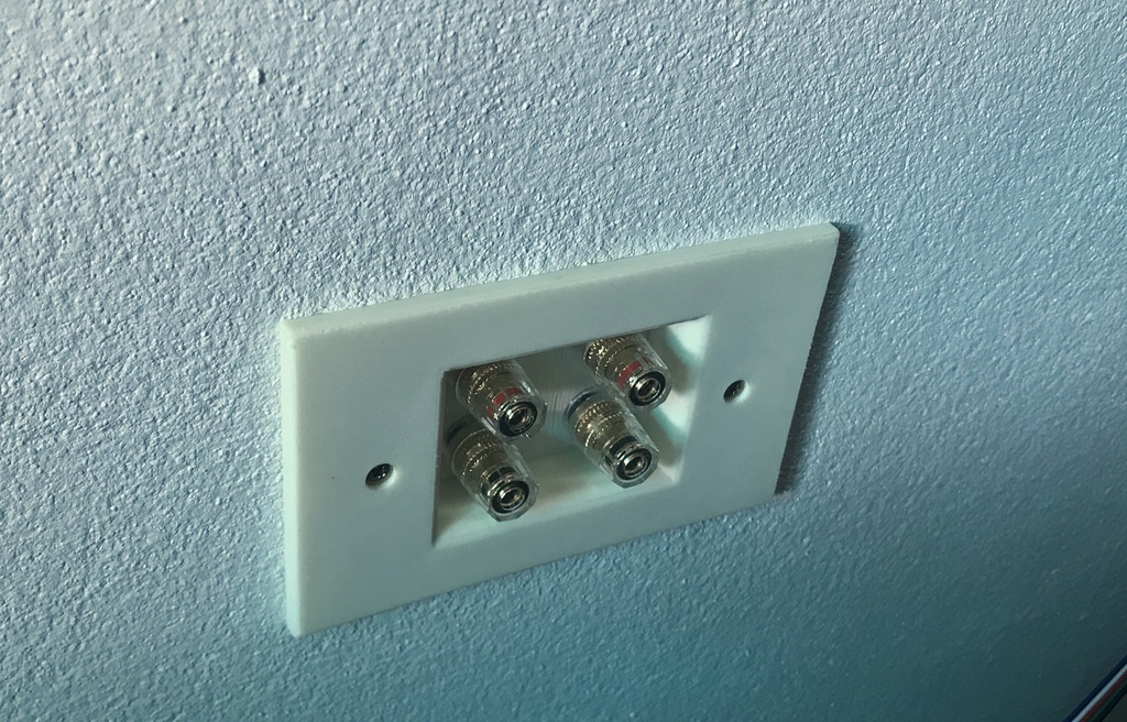 Wall plate for speaker terminal