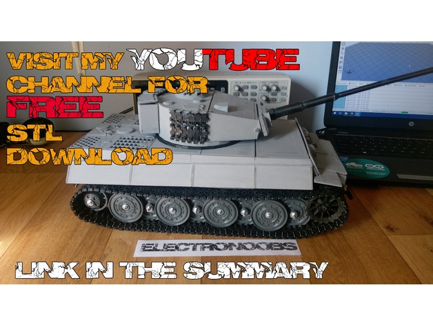 Tiger 1 3D printed tank