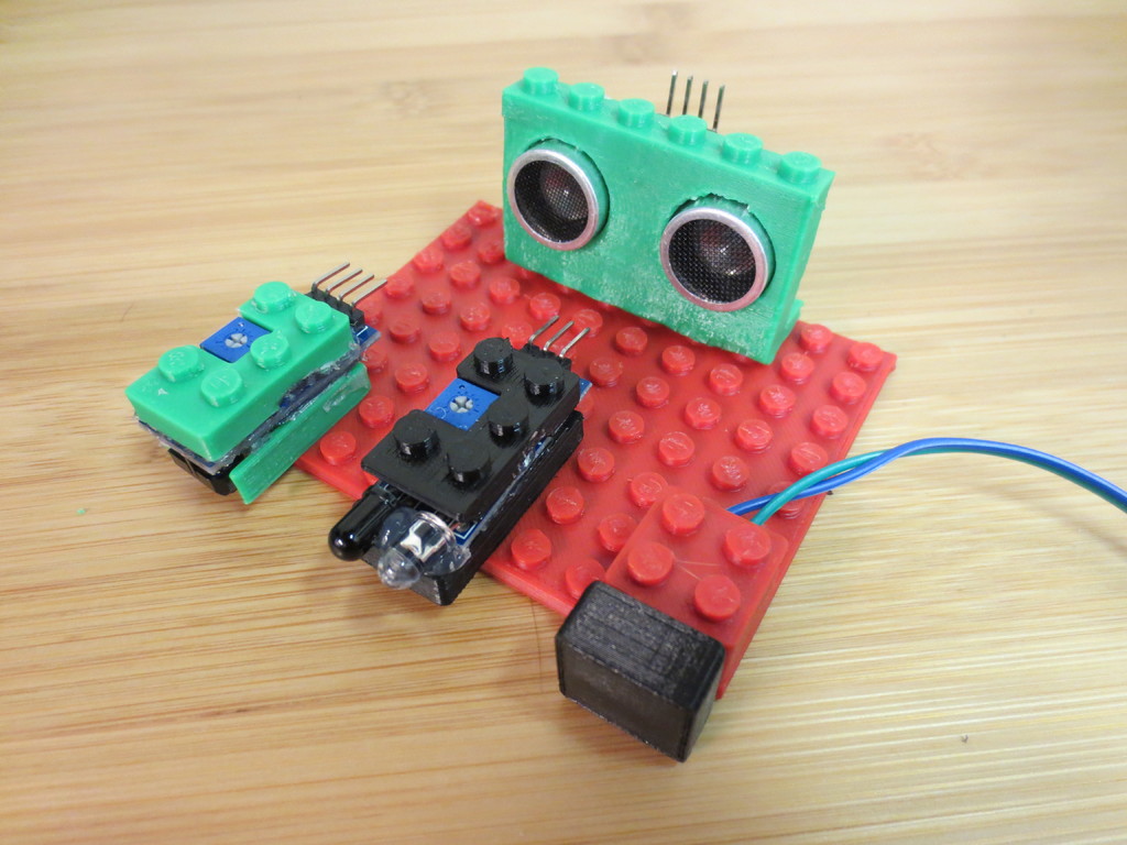 Not-Lego Robot Sensors (Ultrasonic, IR, Button)