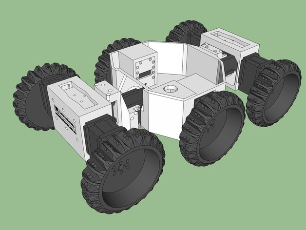 Open Academic Robot Kit: The Six-Wheeled Wonder - a 6 Wheel Drive robot platform using Dynamixel AX-12A servos