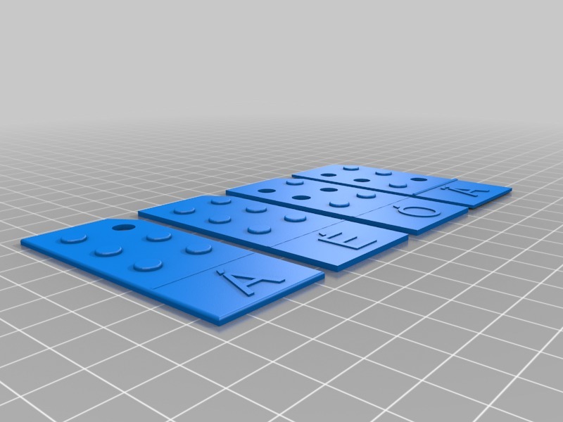 Alphabet plates in braille
