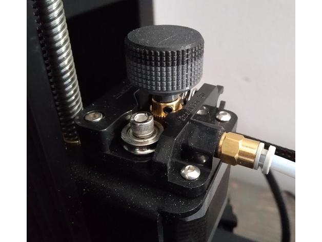 Yet Another Extruder Knob For The Creality Ender 3 Ender 3 Pro Cr10 And Other Printers With Extruders With A Flatted 5 Mm Axis