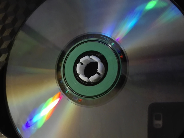 Printable Pin for a CD/DVD Disc