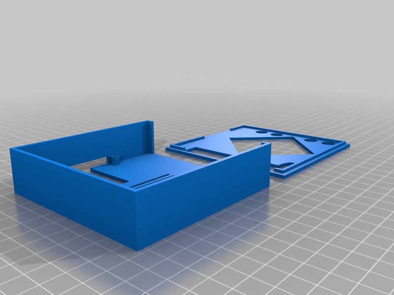 Odroid N1-Case with cutouts for SATA, blue heatsink, GPIO