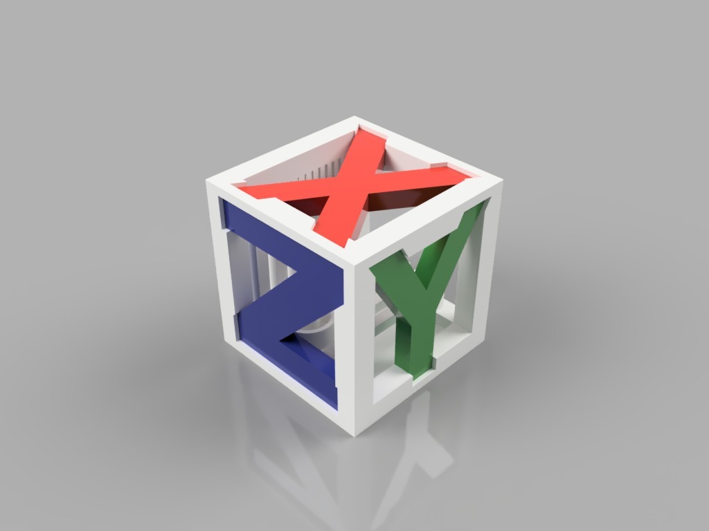XYZ 40mm calibration cube for printer test