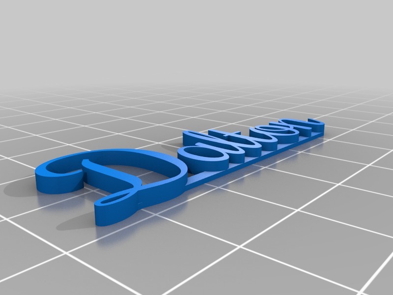 Dalton cursive 3D name plate