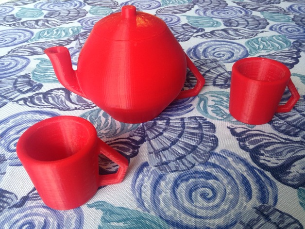 Toy Tea Cup and Kettle