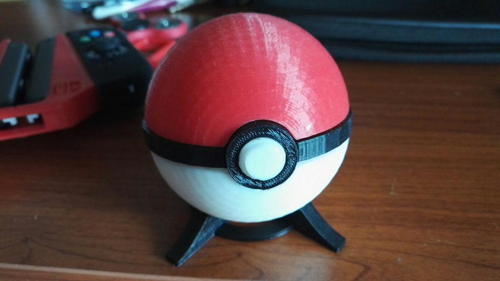 Pokeball, with magnetic clasp and release mechanism