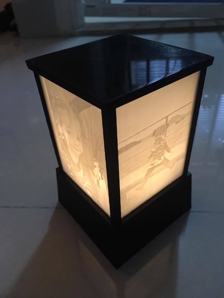 Light box for 4 lithophanes