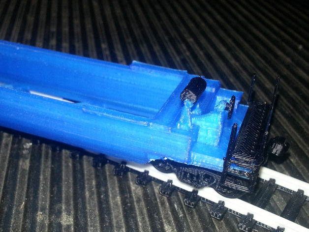 HO Scale Well Car In Two Main Parts.