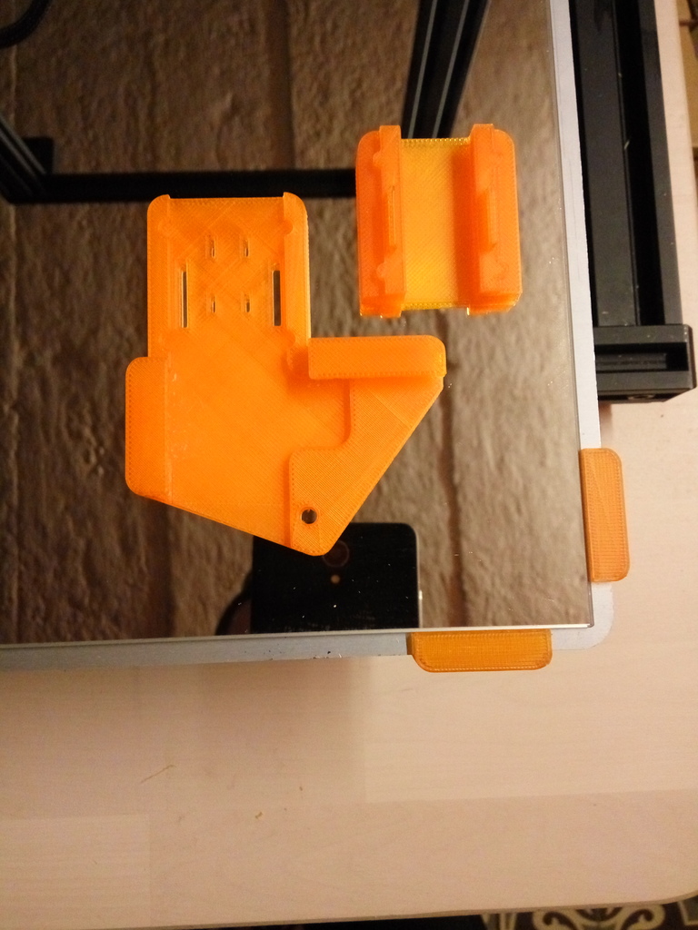 Ikea LOTS mirror bed bracket for CR-10 with cable strain relief