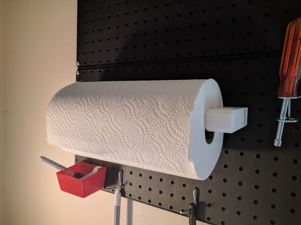 Pegboard Paper Towel Holder