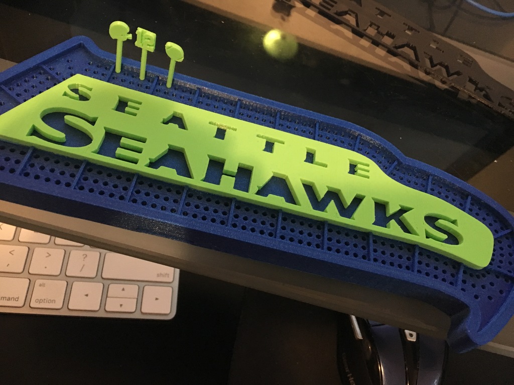 Seahawks Cribbage Board