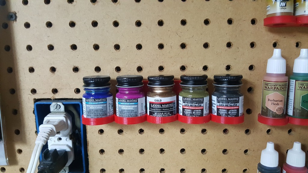 Model master paint jar pegboard holder
