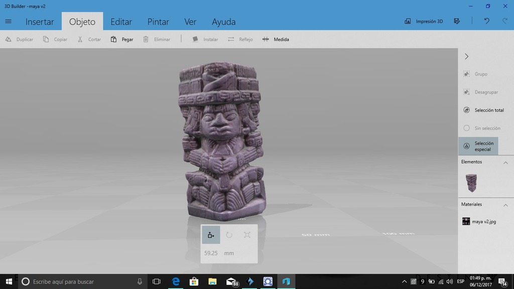 Mayan God statue 3D scanned