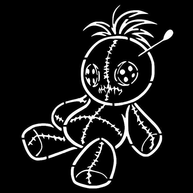 Voodoo Doll stencil