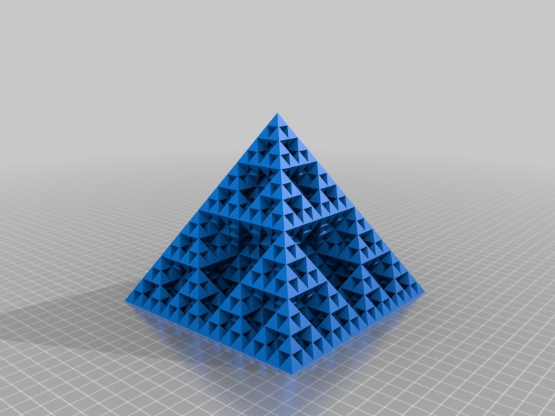 My Customized spiral vase Sierpinski Pyramid (Openscad)