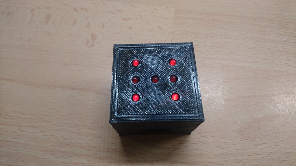 Box for Vellemann shaking dice kit 
