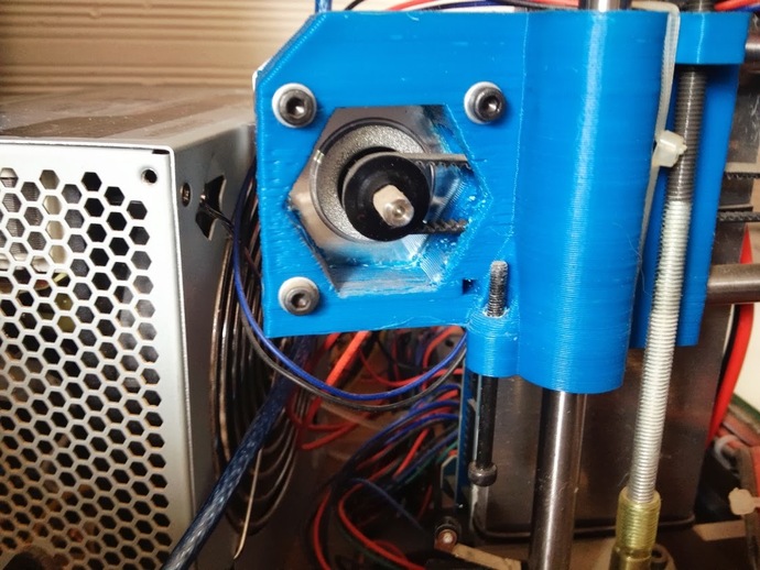 Prusa i3 X-end-motor with Z adjuster, by Chema