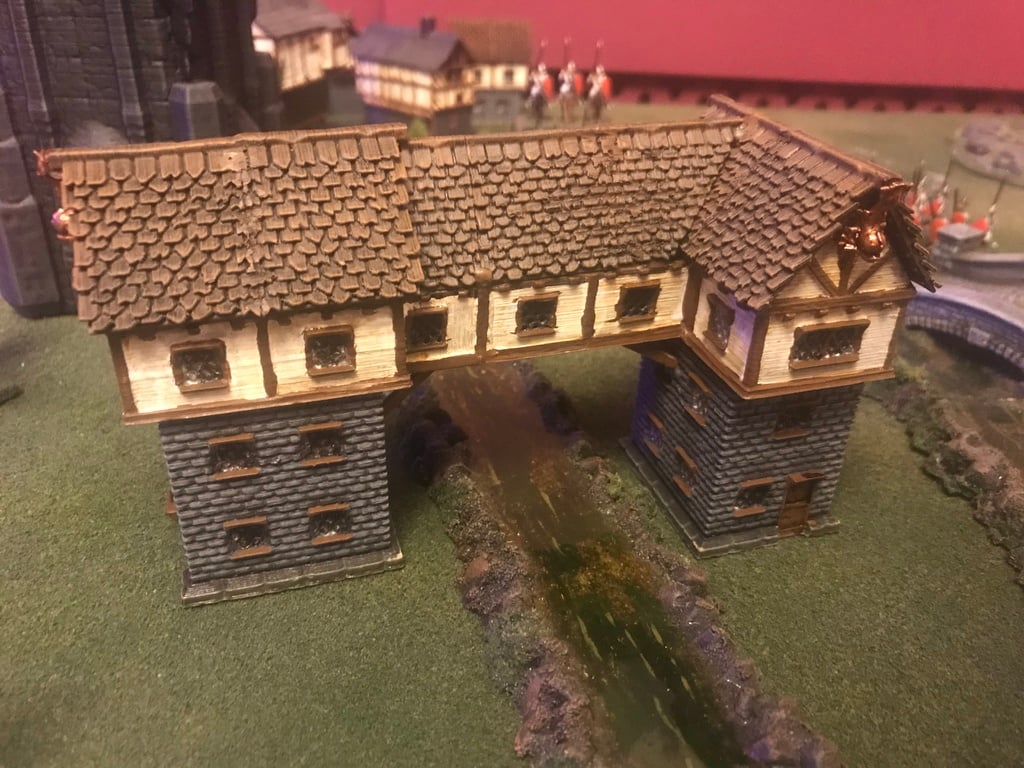 Fantasy Wargames House / Building over River 15mm