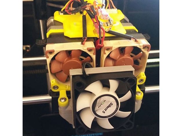 50mm Active Cooling Fan Duct v3 for Replicator 1 / Duplicator 4 / FlashForge / CTC
