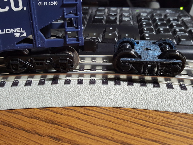 O Scale Rail Bogie for 28mm or 35mm tabletop wargaming.